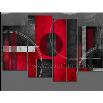 Black and Red Modern Canvas Oil Painting